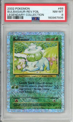 Pokemon Graded: Bulbasaur 68/110 Legendary Collection (2002) Rev. Foil PSA 8