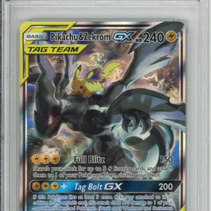 Pokemon Graded: Pikachu & Zekrom GX #SM168 Tag Team Promo Full Art (2019) PSA 10