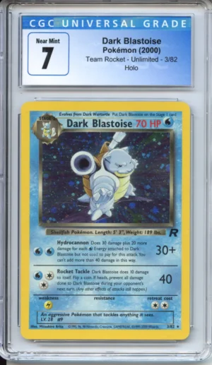 Pokemon Graded: Dark Blastoise 3/82 Team Rocket Unlimited (2000) Holo CGC 7