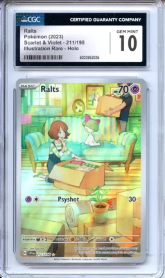 Pokemon Graded: Ralts 211/198 Scarlet & Violet Base Set (2023) IR Holo CGC 10
