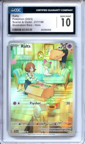Pokemon Graded: Ralts 211/198 Scarlet & Violet Base Set (2023) IR Holo CGC 10