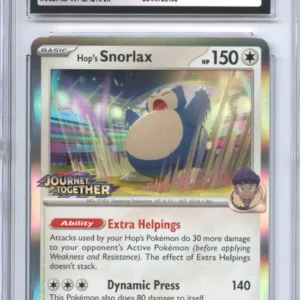 Pokemon Graded: Hop's Snorlax #184 Journey Together STAFF Prerelease Promo (2025) Holo CGC 9.5