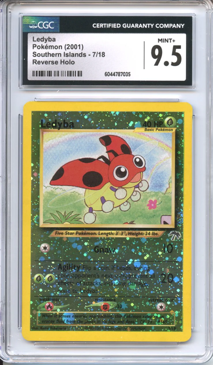 Pokemon Graded: Ledyba 7/18 Southern Islands (2021) Reverse Holo CGC 9.5