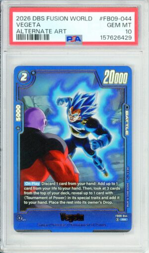 Dragon Ball Graded: Vegeta FB09-044 Fusion World (2026) Alt Art PSA 10