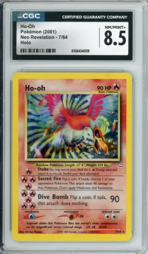 Pokemon Graded: Ho-Oh 7/64 Neo Revolution (2001) Holo CGC 8.5