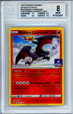 Pokemon Graded: Radiant Charizard 20/159 Scarlet & Violet (2023) Beckett 8
