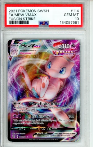 Pokemon Graded: Mew VMAX 114/264 Fusion Strike (2021) Full Art PSA 10